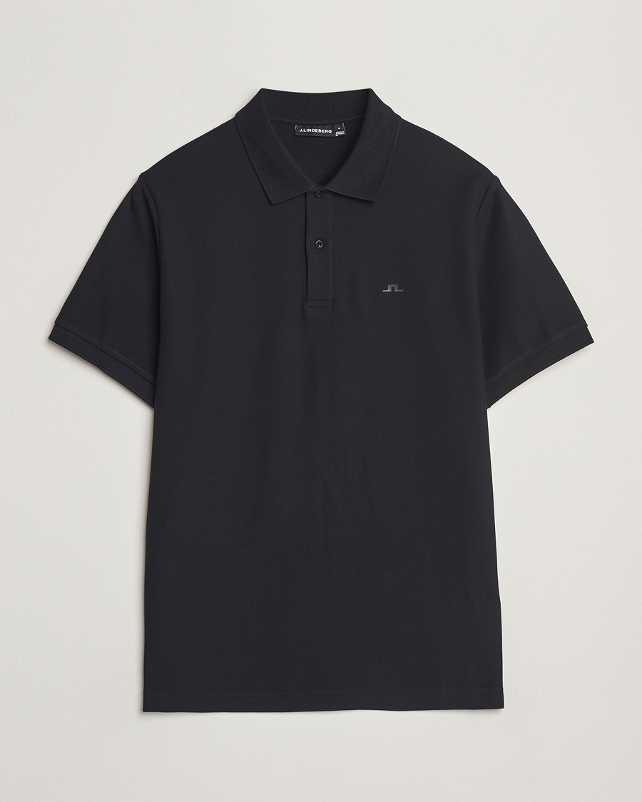 Herren | Poloshirts | J.Lindeberg | Rudy Polo Pique Black