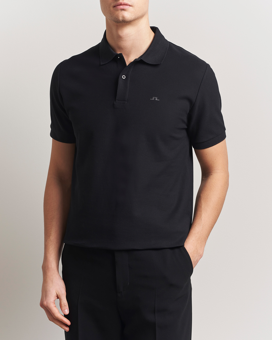 Herren | Poloshirts | J.Lindeberg | Rudy Polo Pique Black