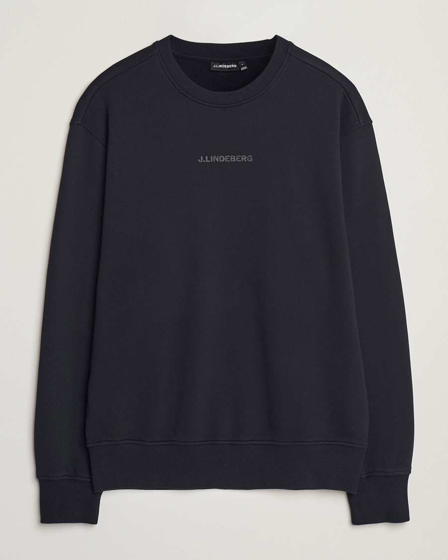 Herren | Pullover | J.Lindeberg | Callan Cotton Crew Neck Black