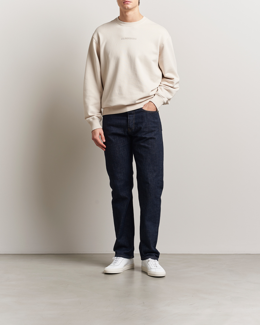 Herren | Pullover | J.Lindeberg | Callan Cotton Crew Neck Moonbeam