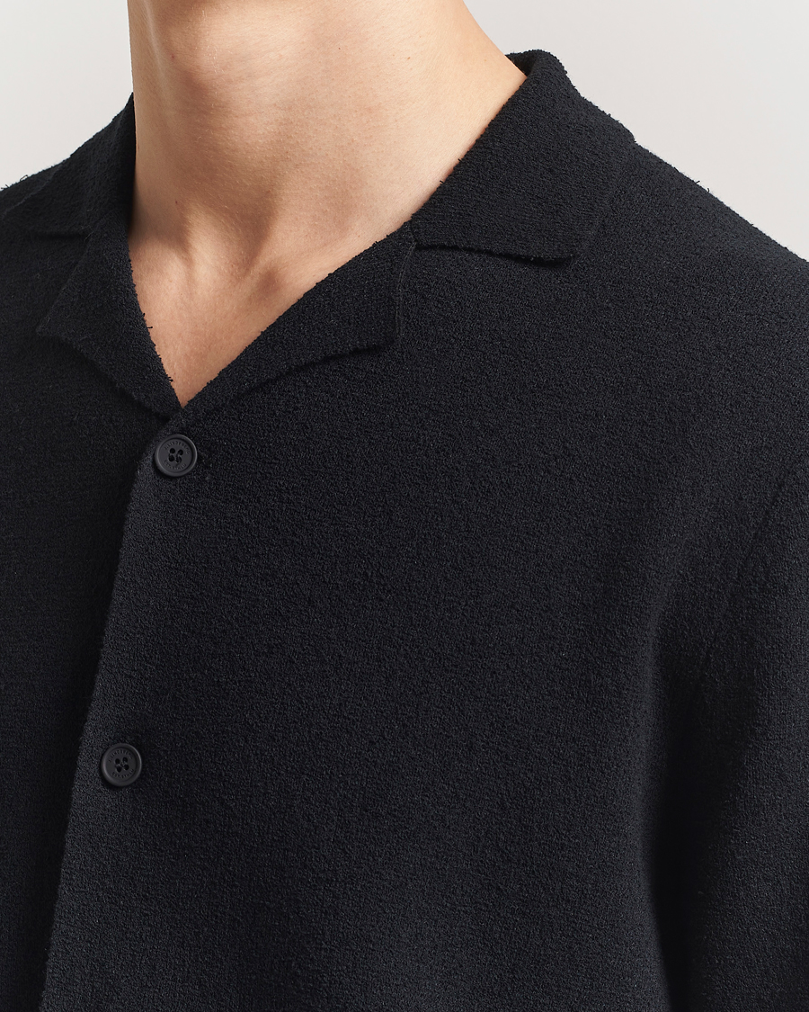 Herren | Hemden | J.Lindeberg | Sal Knitted Boucle Shirt Black
