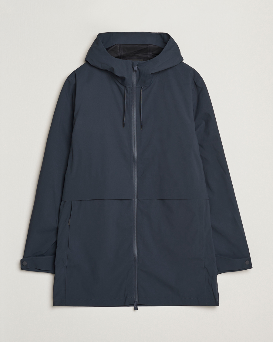 Herren | Jacken | RAINS | Suva Hooded Waterproof Long Jacket Navy