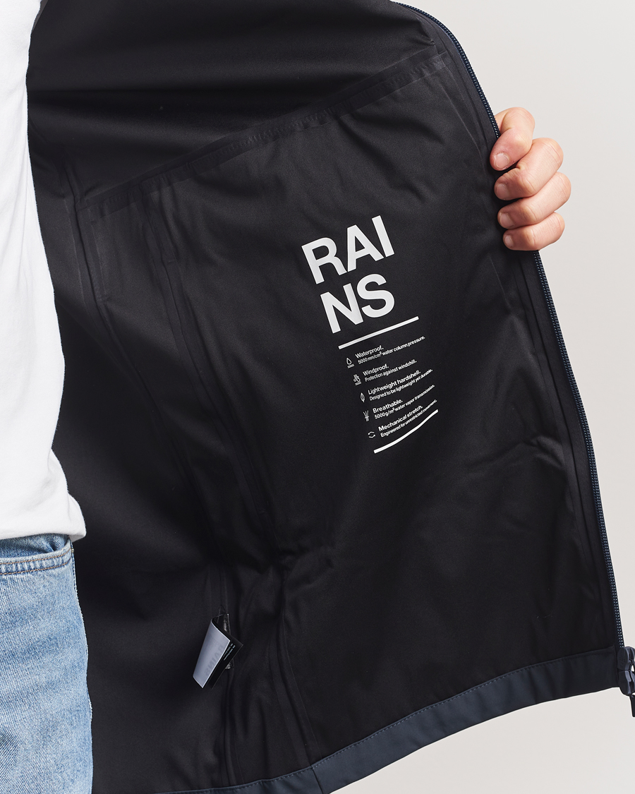 Herren | Jacken | RAINS | Suva Hooded Waterproof Long Jacket Navy