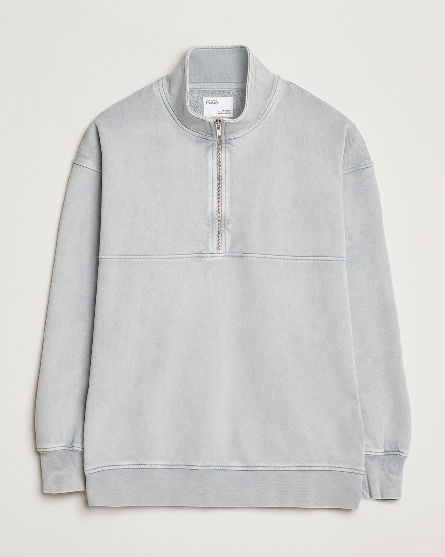Herren | Pullover | Colorful Standard | Classic Organic Half-Zip Faded Grey