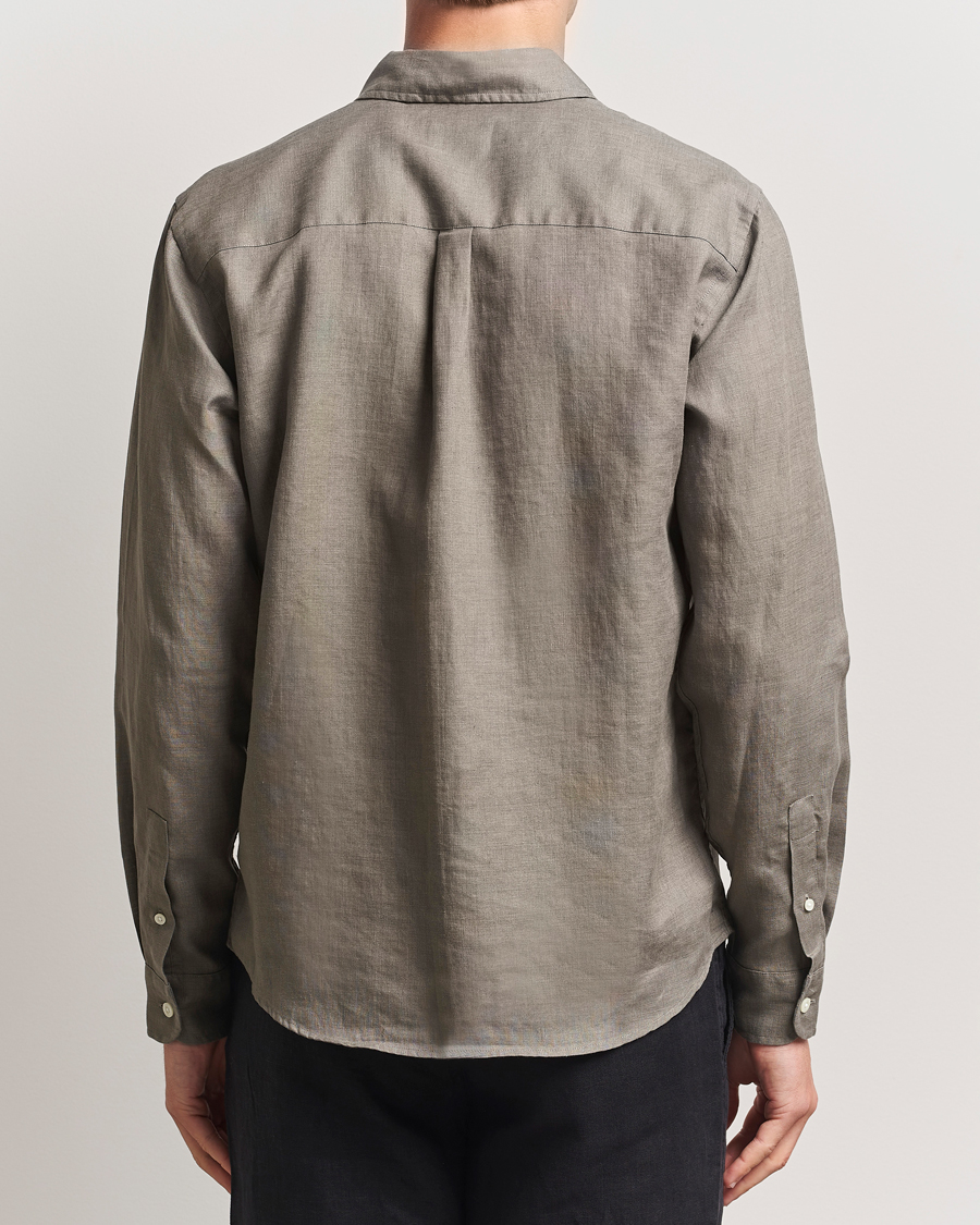 Herren | Hemden | Colorful Standard | Garment Dyed Linen Shirt Dusty Olive