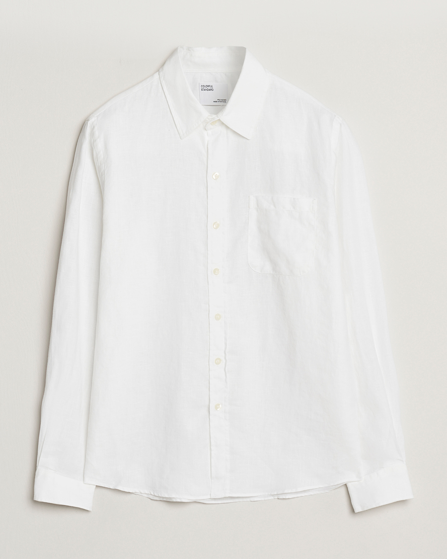 Herren | Hemden | Colorful Standard | Garment Dyed Linen Shirt Optical White