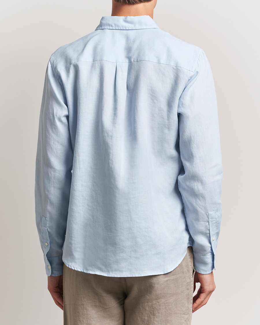 Herren | Hemden | Colorful Standard | Garment Dyed Linen Shirt Polar Blue