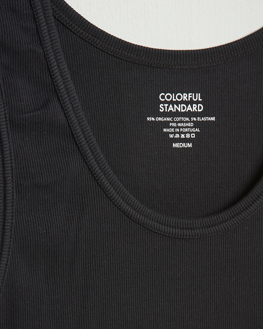 Herren | T-Shirts | Colorful Standard | Organic Rib Tank Top Deep Black