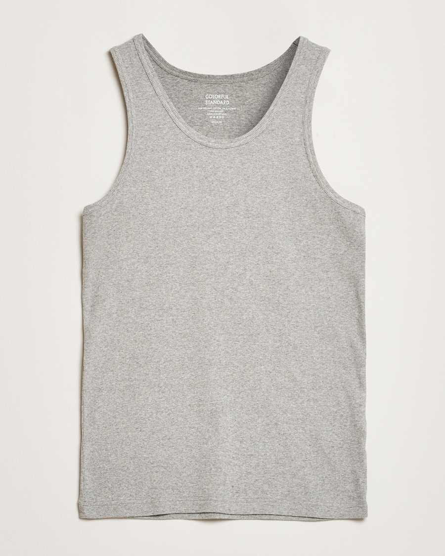 Herren | T-Shirts | Colorful Standard | Organic Rib Tank Top Heather Grey