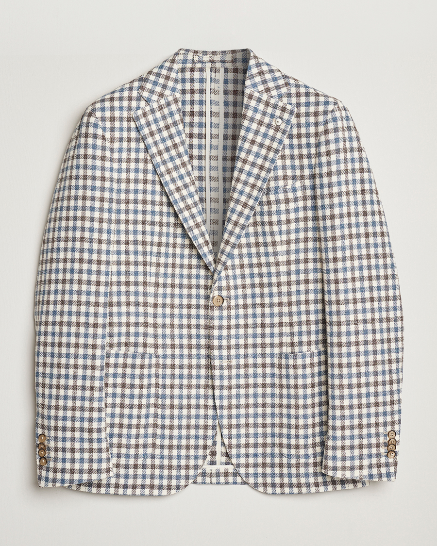 Herren | Sakkos | L.B.M. 1911 | Jack Regular Fit Checked Blazer Blue/Brown