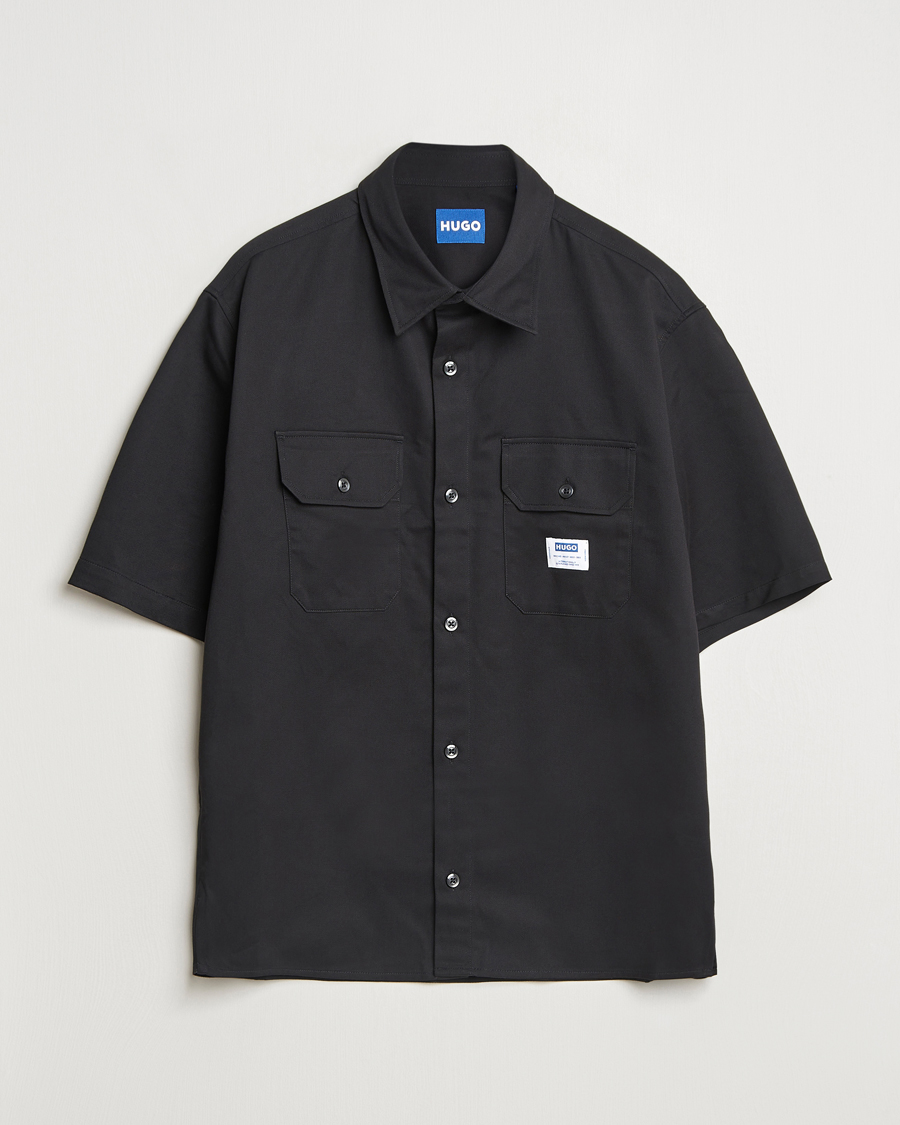 Herren | Hemden | HUGO | Ekyno Workwear Short Sleeve Shirt Black