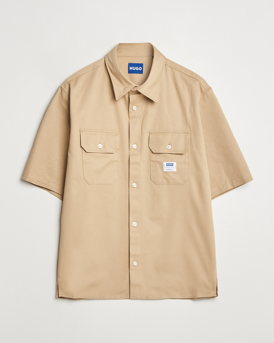 Herren | Hemden | HUGO | Ekyno Short Sleeve Shirt Medium Beige