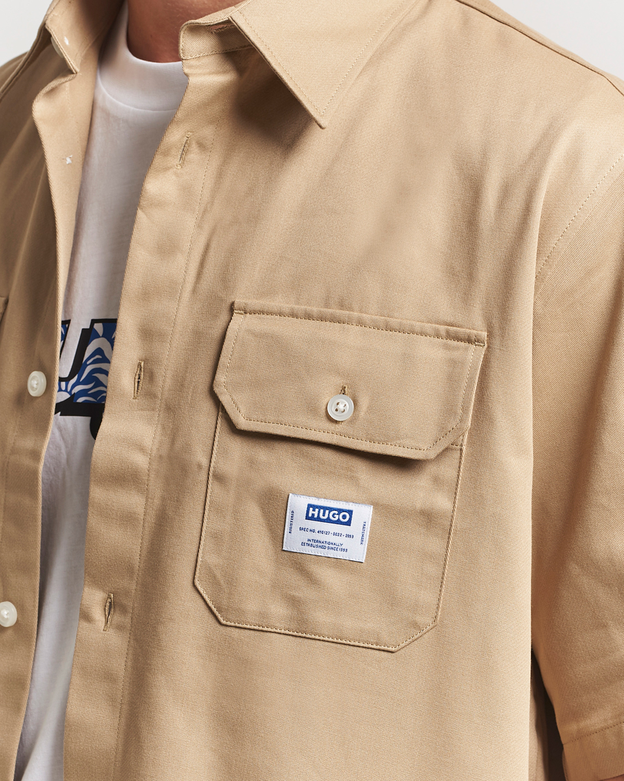 Herren | Hemden | HUGO | Ekyno Short Sleeve Shirt Medium Beige