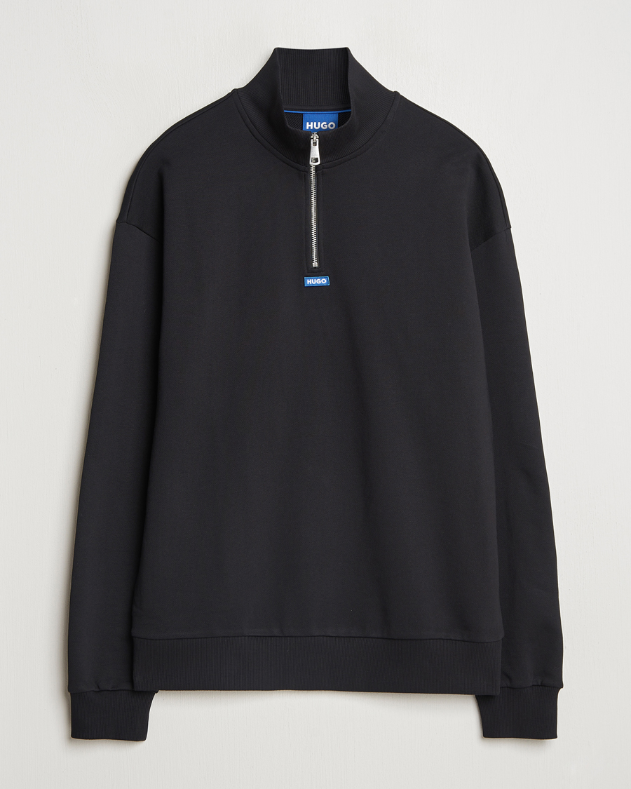 Herren | Pullover | HUGO | Neeler Half Zip Sweatshirt Black