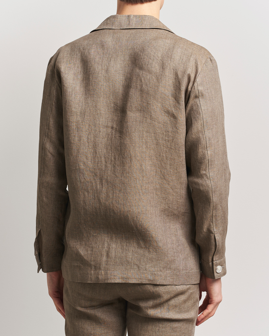 Herren | Jacken | BOSS BLACK | Carper Linen Shirt Jacket Dark Brown