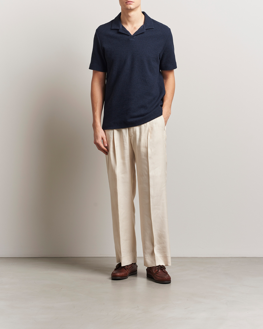 Herren | Poloshirts | BOSS BLACK | Pye Terry Knitted Polo Dark Blue