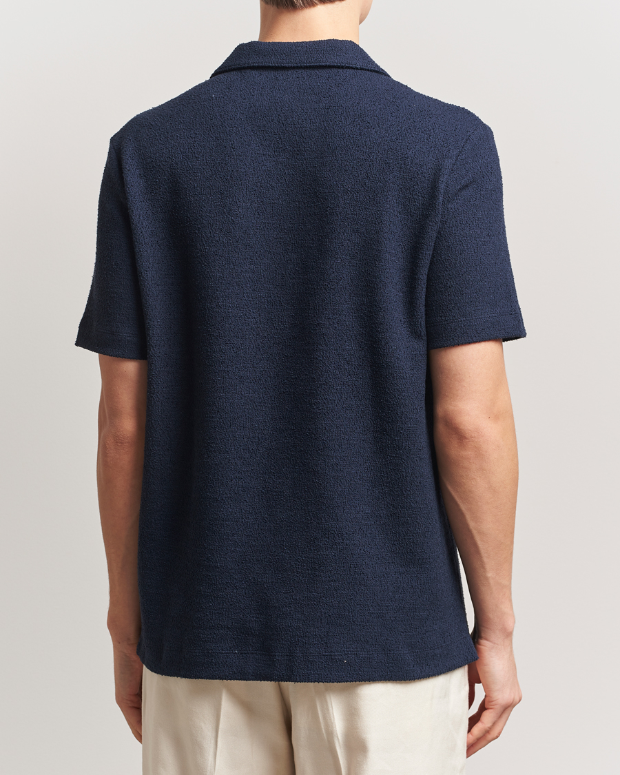 Herren | Poloshirts | BOSS BLACK | Pye Terry Knitted Polo Dark Blue