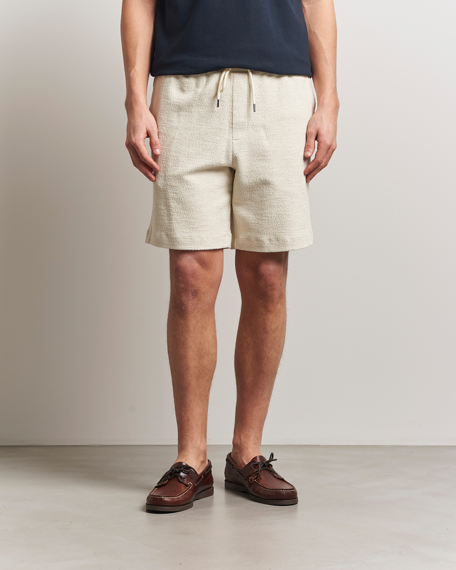 Herren | Shorts | BOSS BLACK | Leoni Terry Sweatshorts Open White