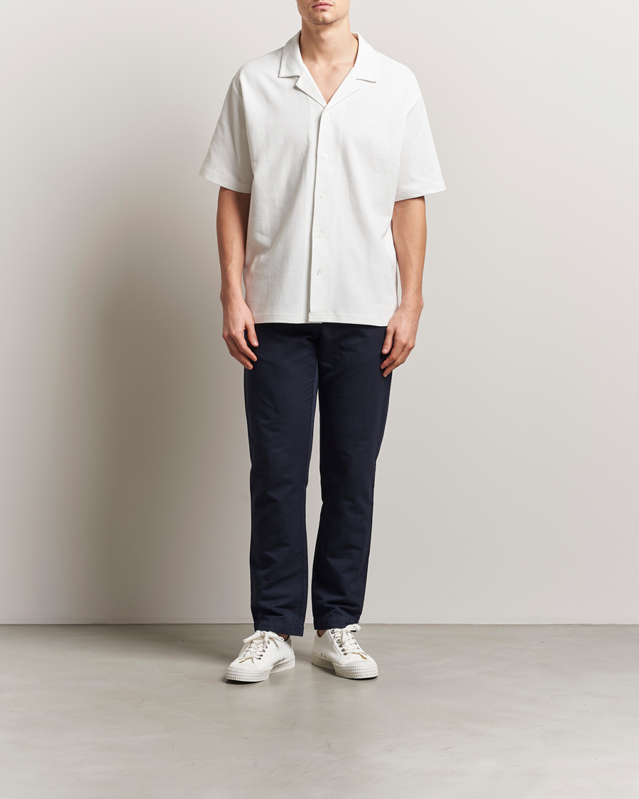 Herren | Hemden | BOSS ORANGE | Waffle Short Sleeve Shirt Natural