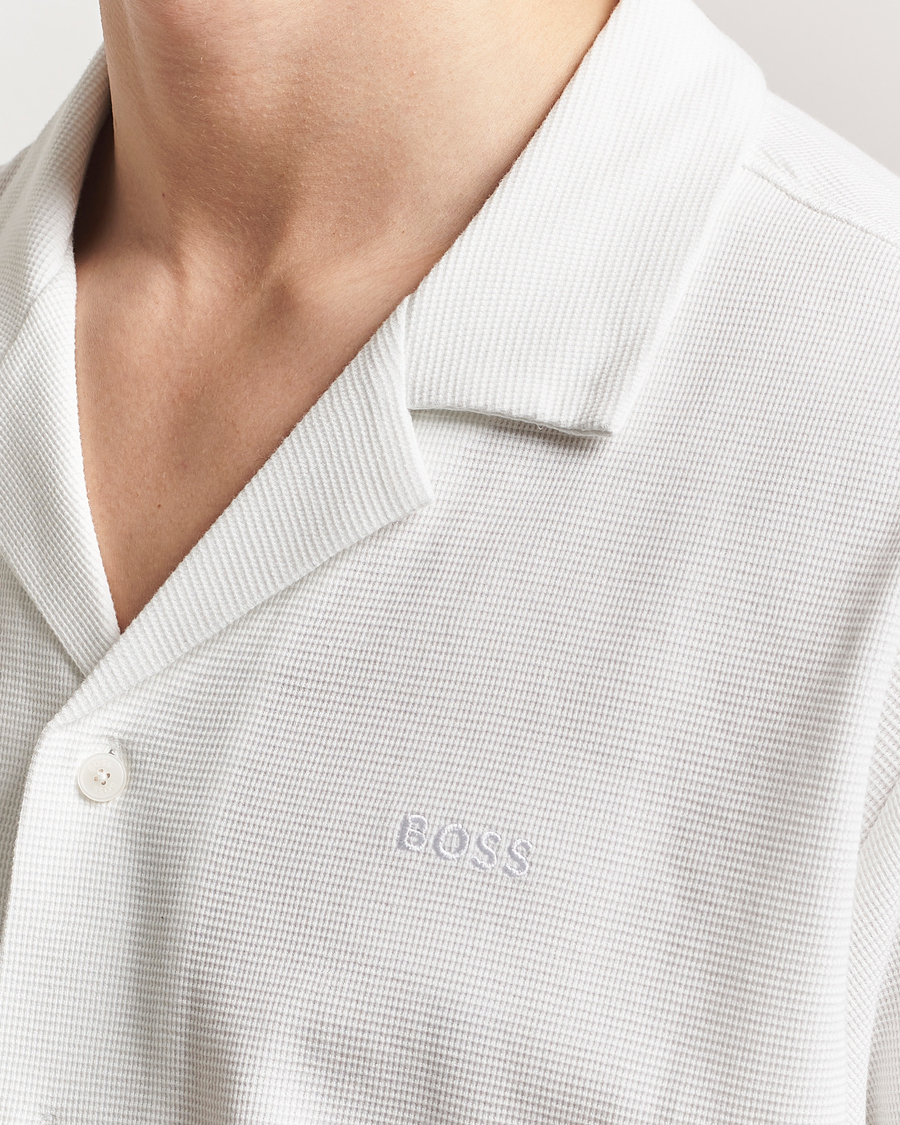 Herren | Hemden | BOSS ORANGE | Waffle Short Sleeve Shirt Natural