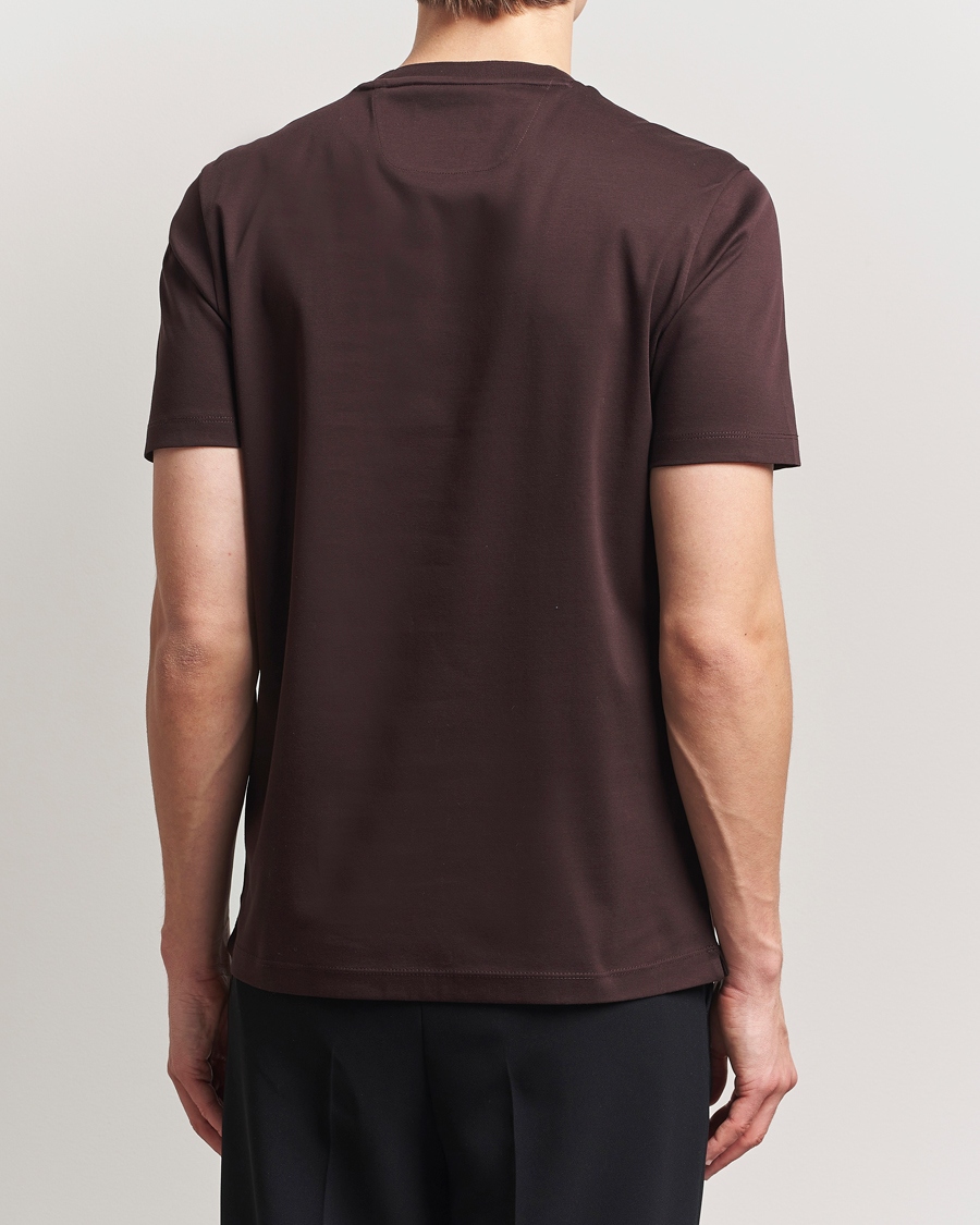 Herren | T-Shirts | BOSS CAMEL | Tesar Cotton Knitted T-Shirt Dark Brown