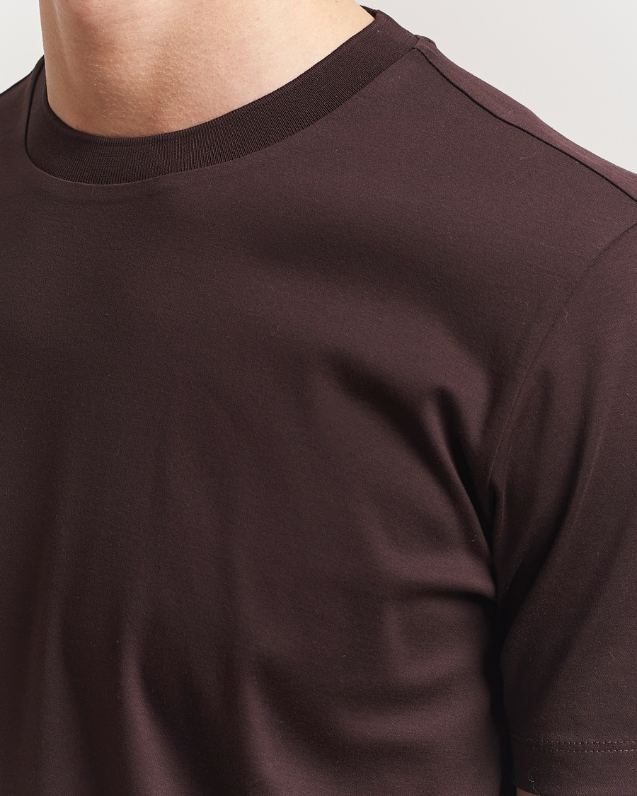 Herren | T-Shirts | BOSS CAMEL | Tesar Cotton Knitted T-Shirt Dark Brown