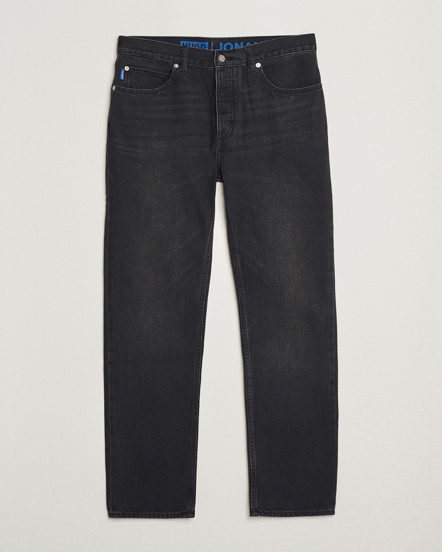 Herren | Jeans | HUGO | Jonah Straight Fit Jeans Washed Black