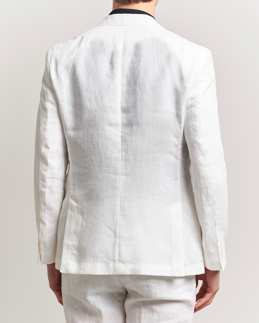 Herren | Sakkos | BOSS BLACK | Huge Linen Peak Lapel Blazer White