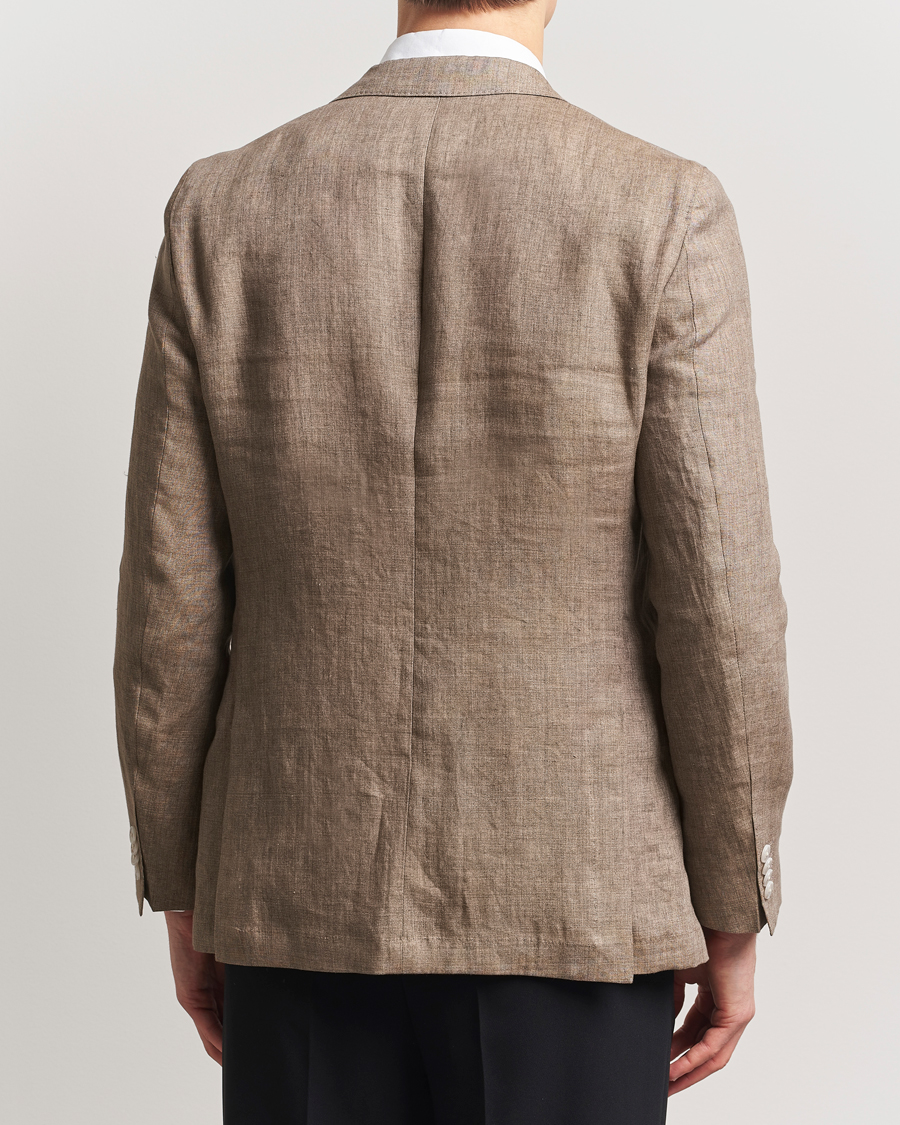 Herren | Sakkos | BOSS BLACK | Huge Linen Peak Lapel Blazer Dark Brown