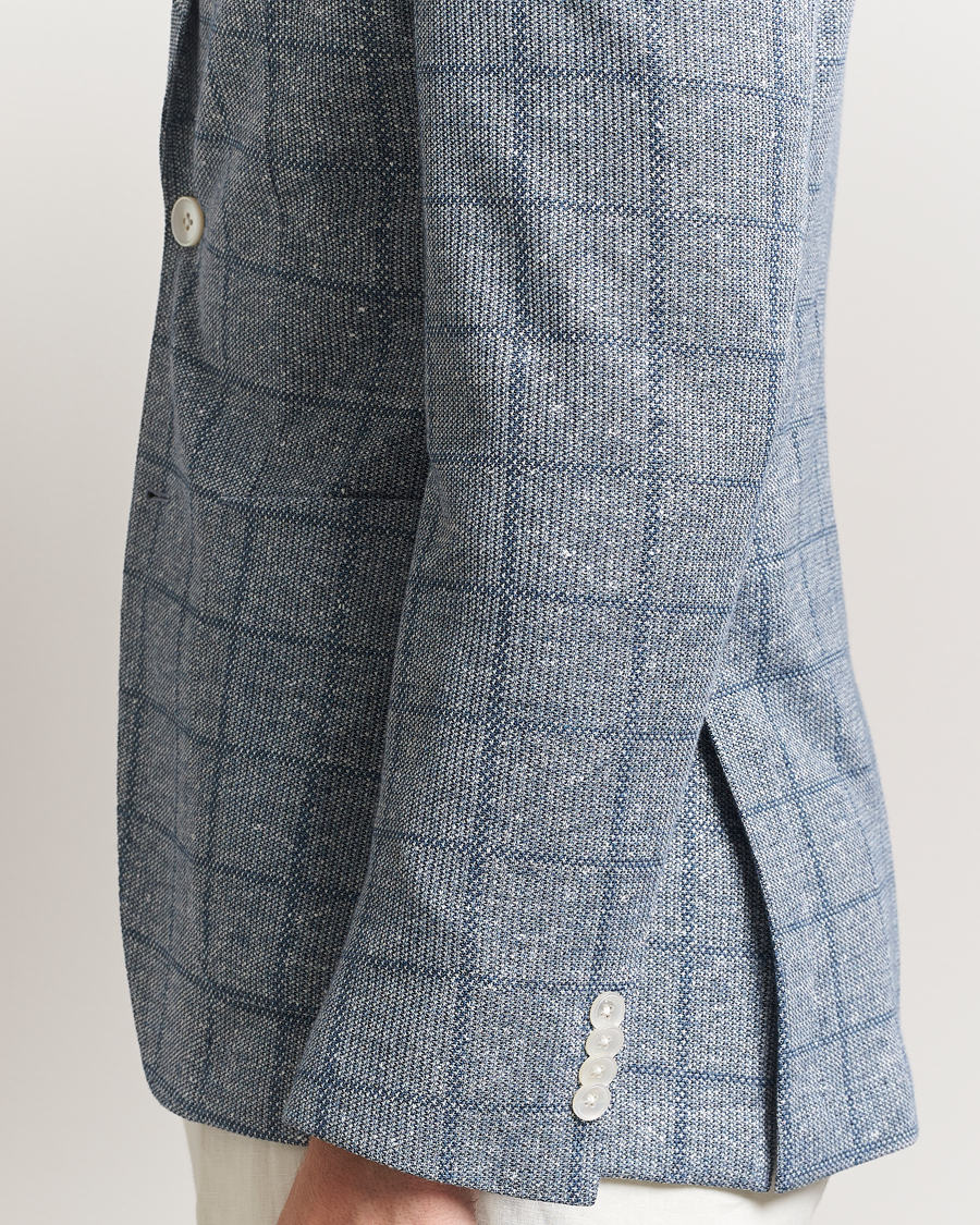 Herren | Sakkos | BOSS BLACK | Hanry Checked Jersey Patch Pocket Blazer Light Blue