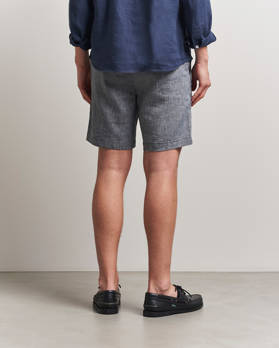 Herren | Shorts | BOSS BLACK | Kane Linen/Cotton Drawstring Shorts Dark Blue