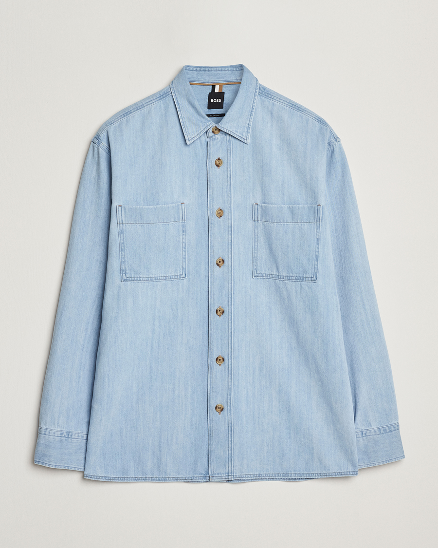 Herren | Hemden | BOSS BLACK | Cory Denim Overshirt Light Blue