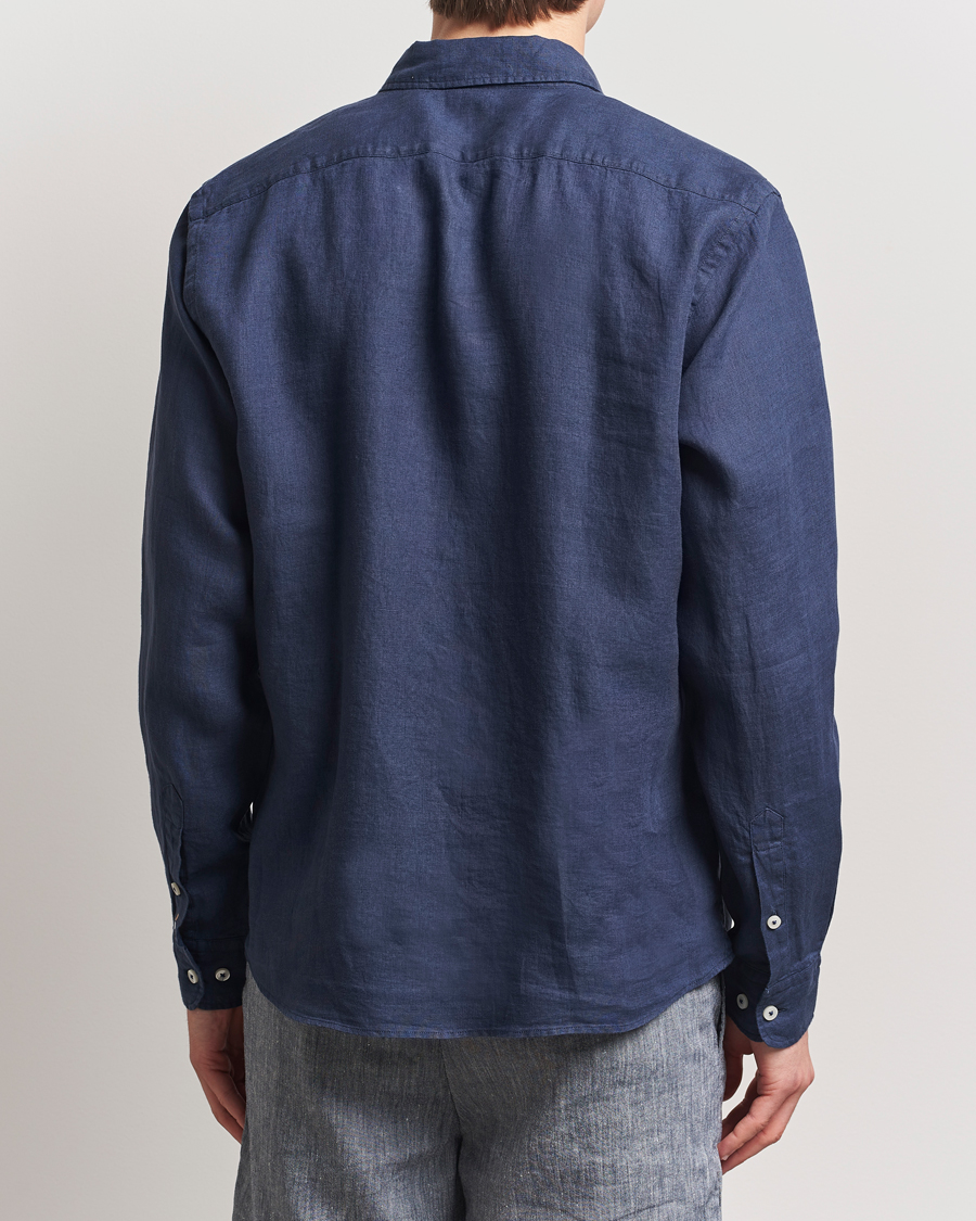 Herren | Hemden | BOSS BLACK | Liam Linen Shirt Dark Blue