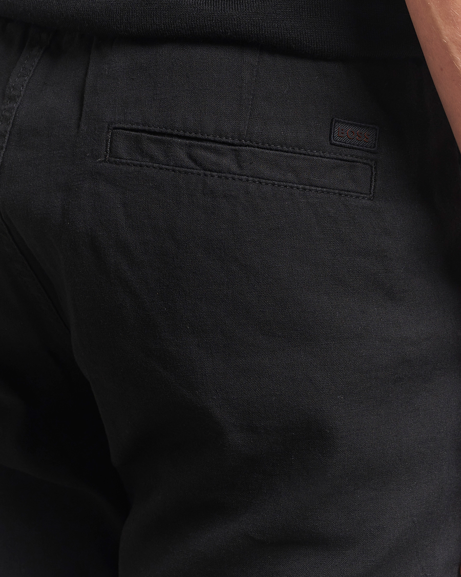 Herren | Hosen | BOSS ORANGE | Sanderson Linen Pants Black