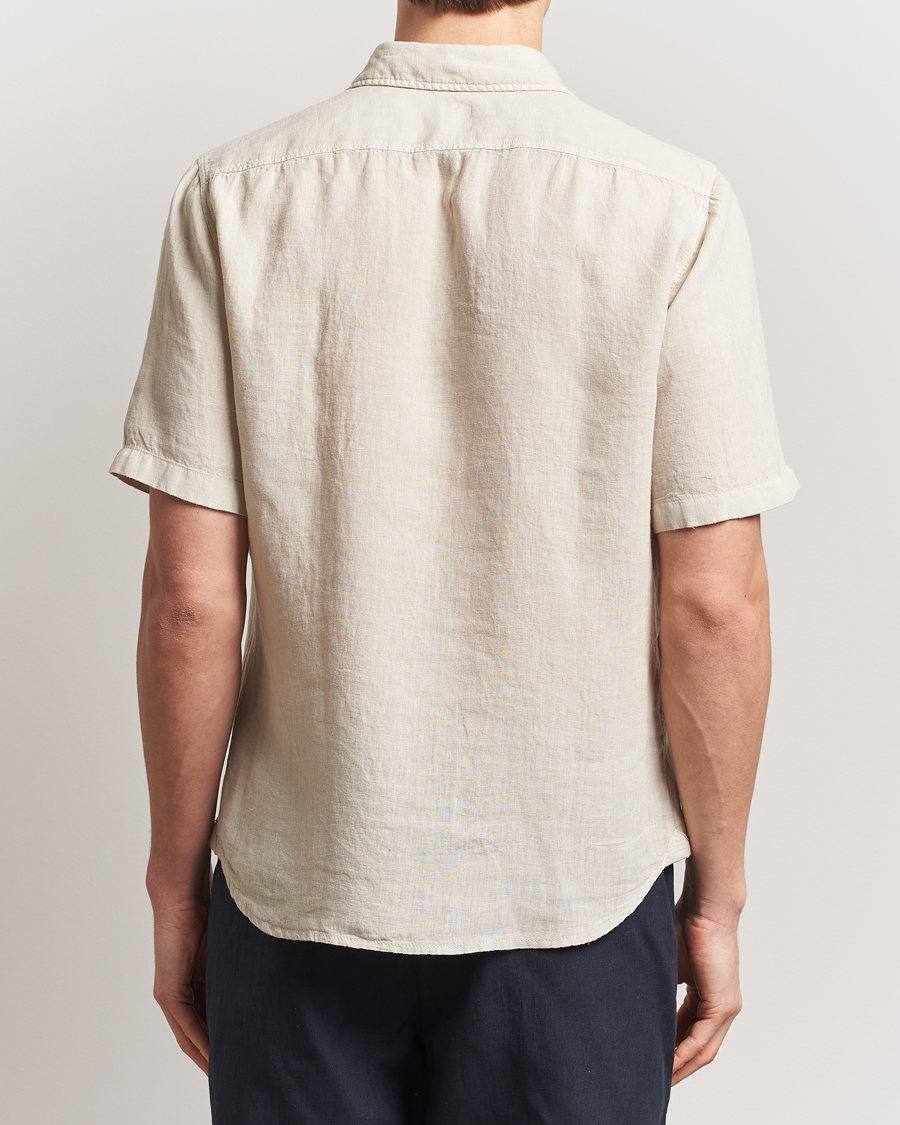 Herren | Hemden | BOSS ORANGE | Rash Linen Short Sleeve Shirt Light Beige