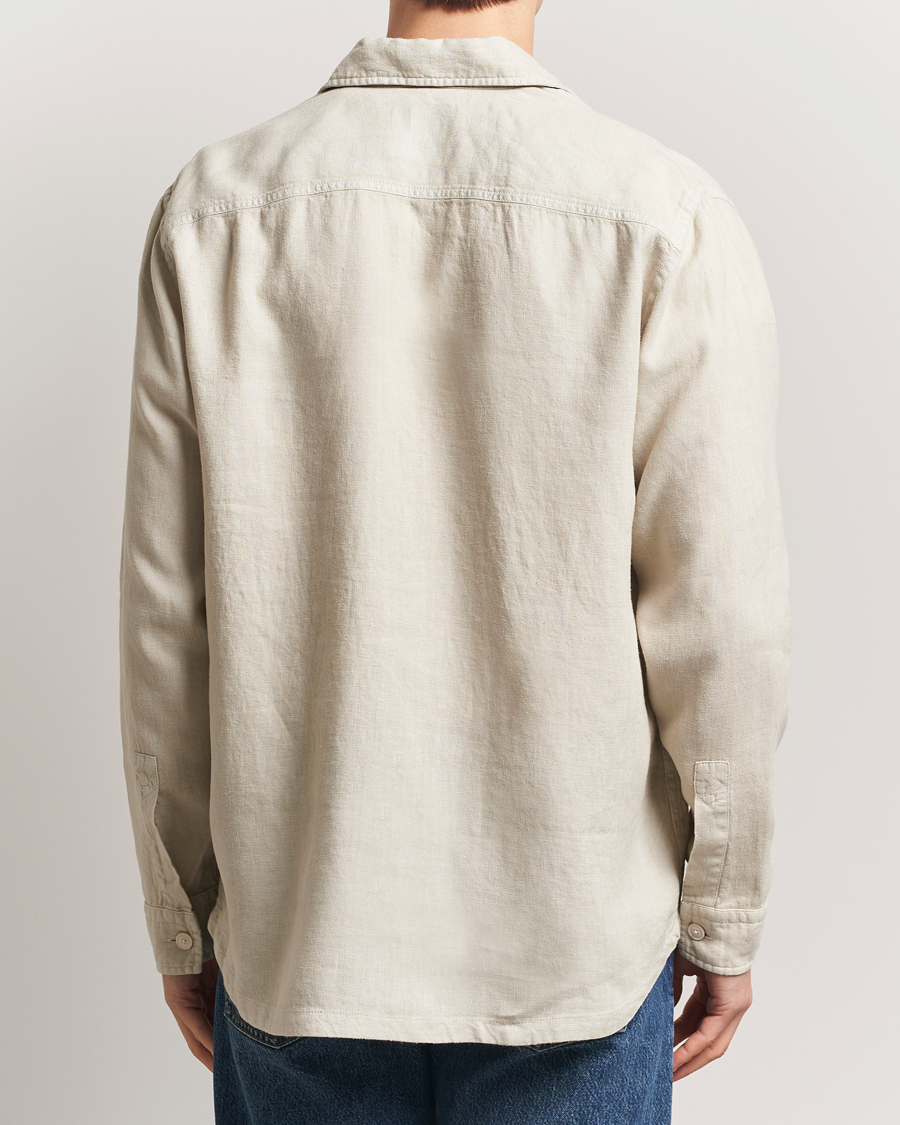 Herren | Hemden | BOSS ORANGE | Locky Linen Overshirt Light Beige