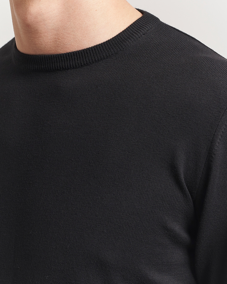 Herren | Pullover | Morgano | Supersoft Egyptian Cotton Crew Neck Black
