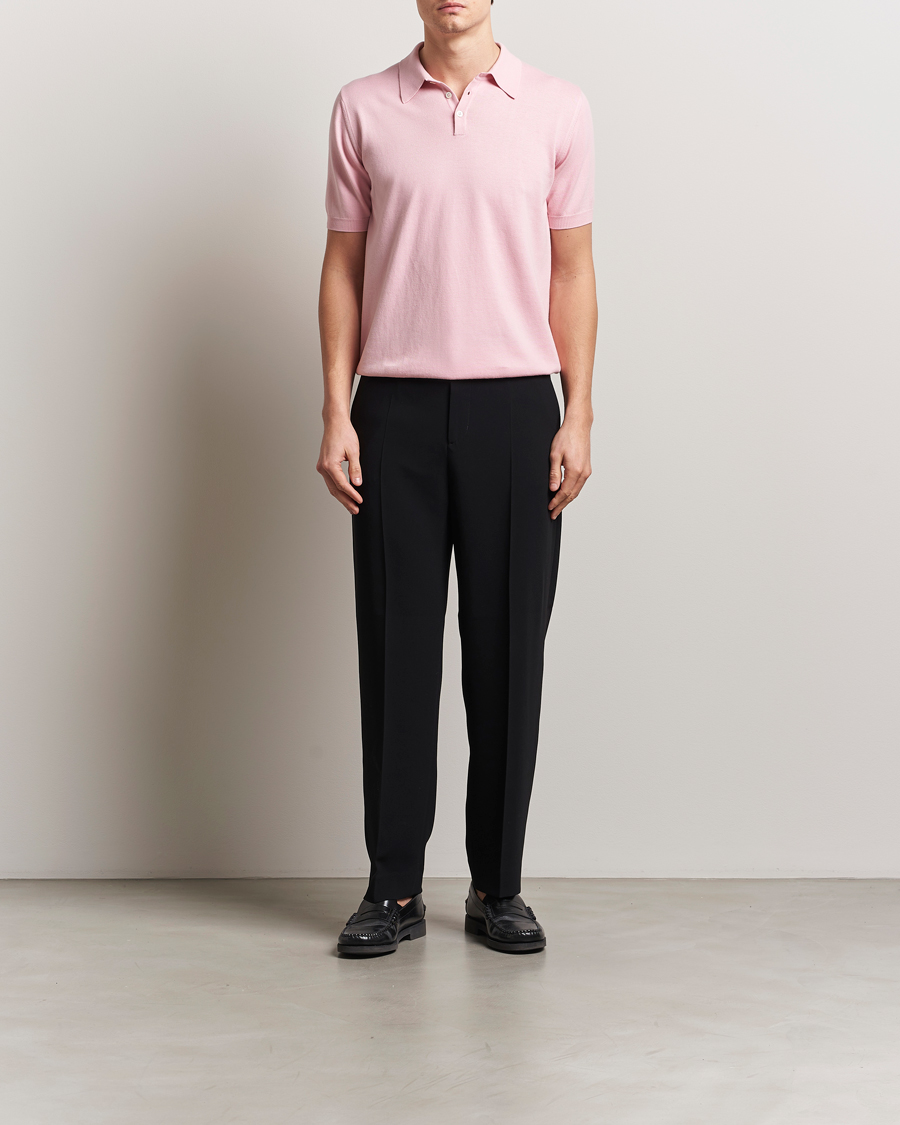 Herren | Poloshirts | Morgano | Supersoft Egyptian Cotton Polo Light Pink