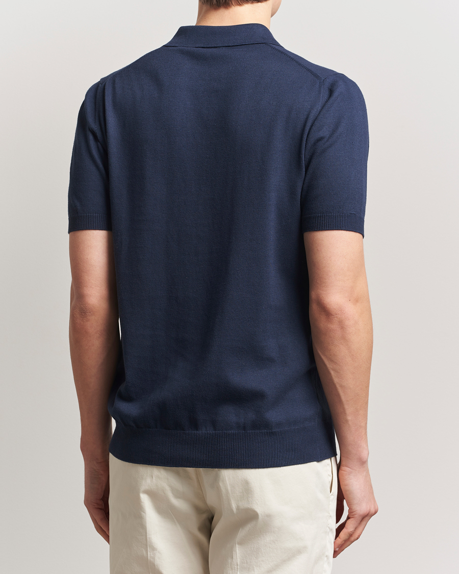 Herren | Poloshirts | Morgano | Supersoft Egyptian Cotton Polo Navy