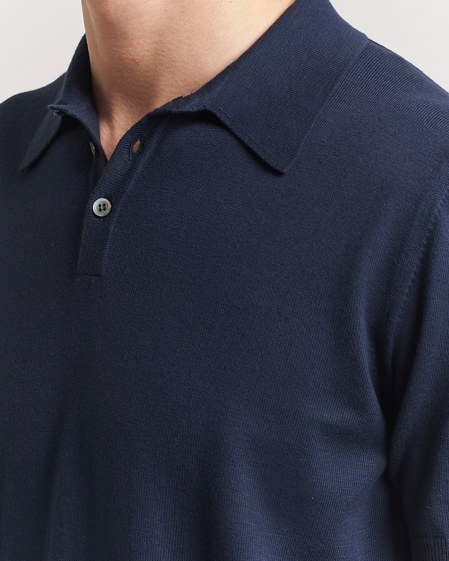 Herren | Poloshirts | Morgano | Supersoft Egyptian Cotton Polo Navy