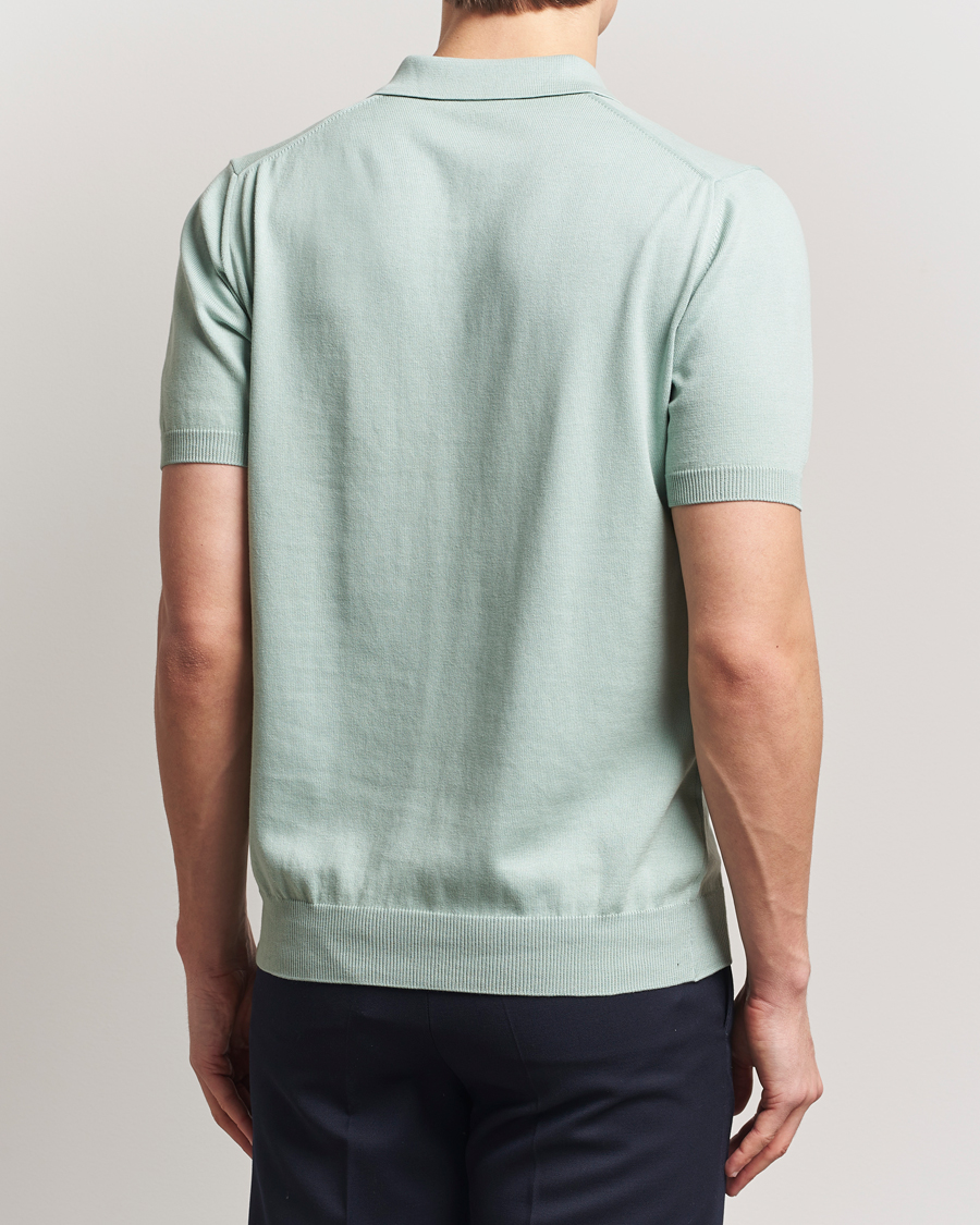 Herren | Poloshirts | Morgano | Supersoft Egyptian Cotton Polo Light Green