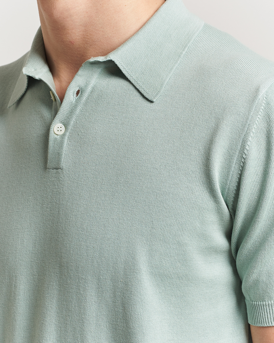 Herren | Poloshirts | Morgano | Supersoft Egyptian Cotton Polo Light Green