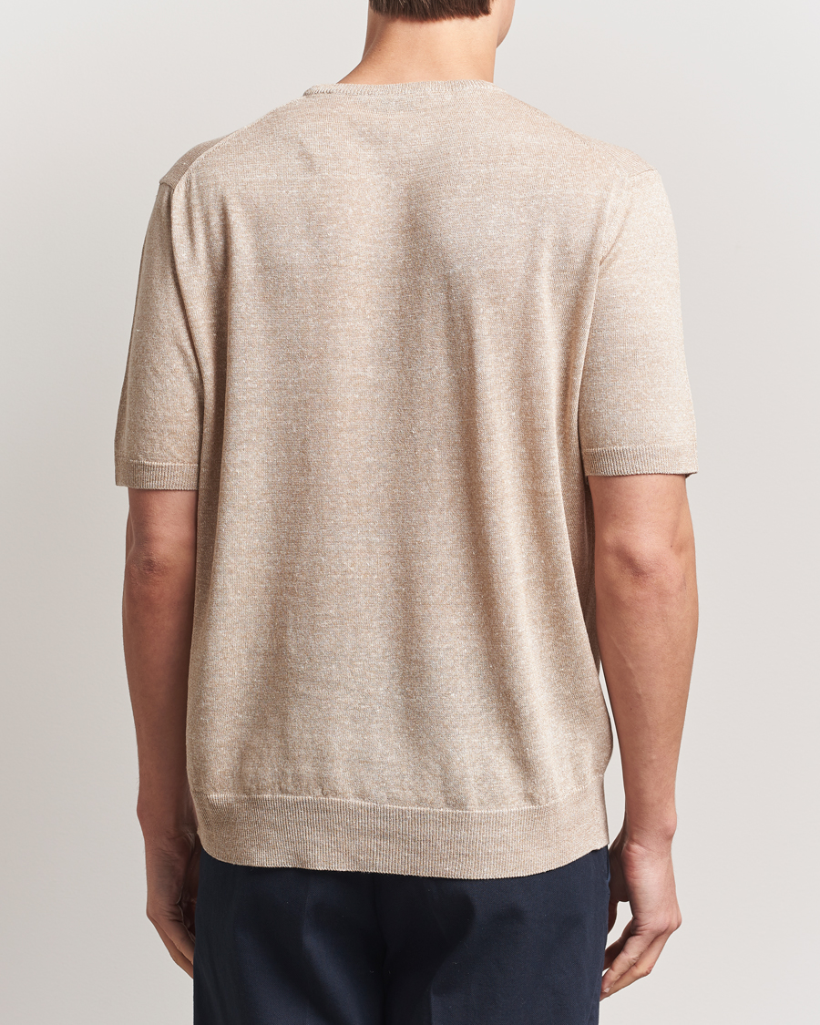 Herren | T-Shirts | Morgano | Linen/Cotton T-Shirt Beige