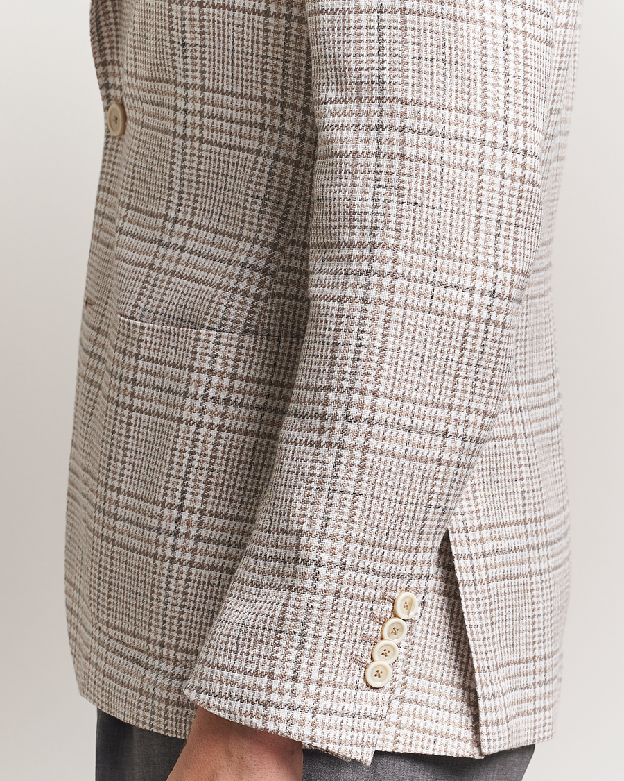 Herren | Sakkos | Lardini | Cotton/Linen Checked Blazer Beige