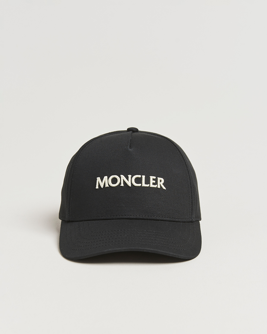 Herren | Moncler Lettering Logo Baseball Cap Black | Moncler | Lettering Logo Baseball Cap Black