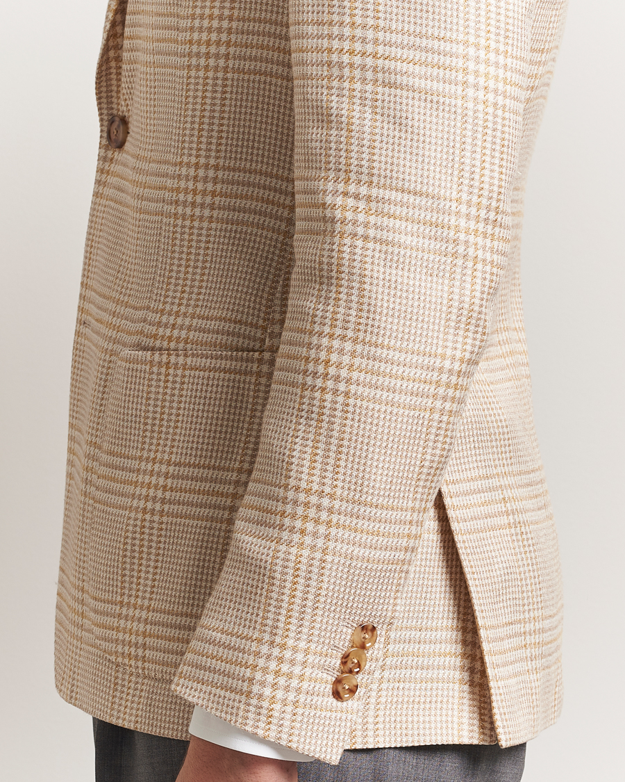 Herren | Sakkos | Lardini | Cotton/Linen Glencheck Blazer Beige
