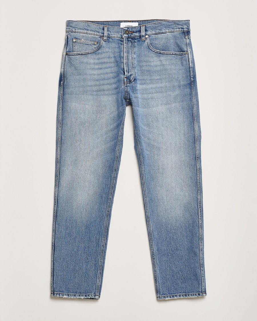 Herren | Jeans | Lardini | Tapered Washed Jeans Blue