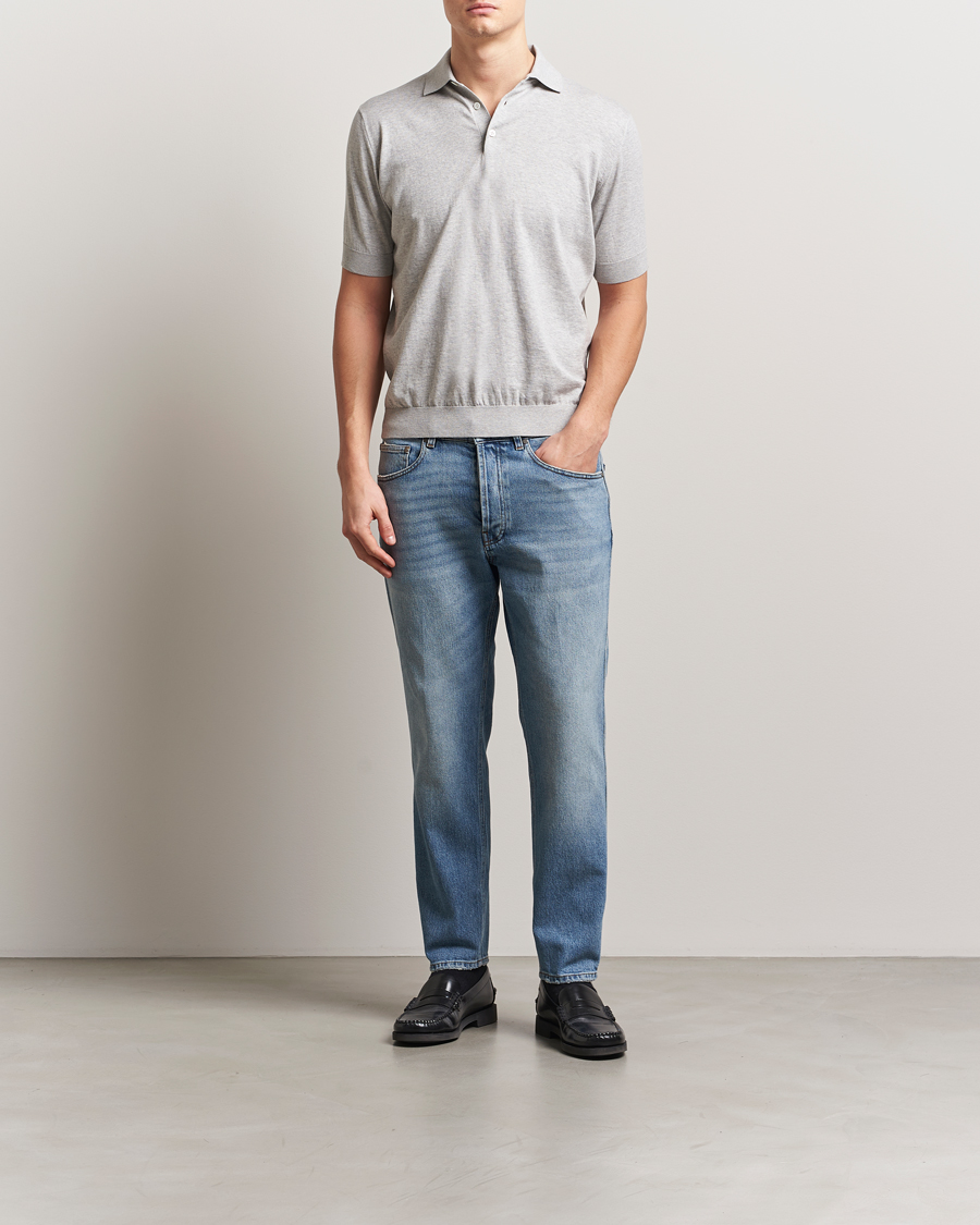 Herren | Jeans | Lardini | Tapered Washed Jeans Blue