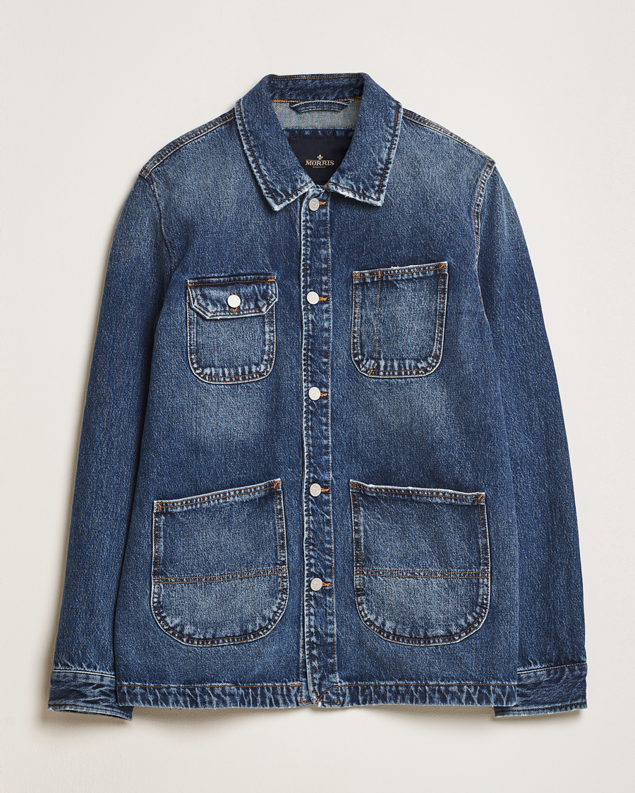 Herren | Hemden | Morris | Denim Shirt Jacket Blue