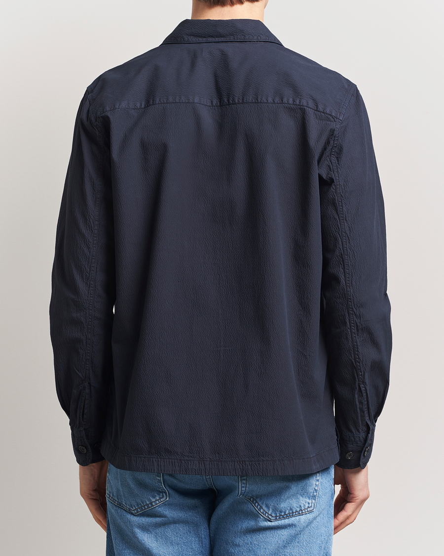 Herren | Hemden | Morris | Seersucker Overshirt Blue